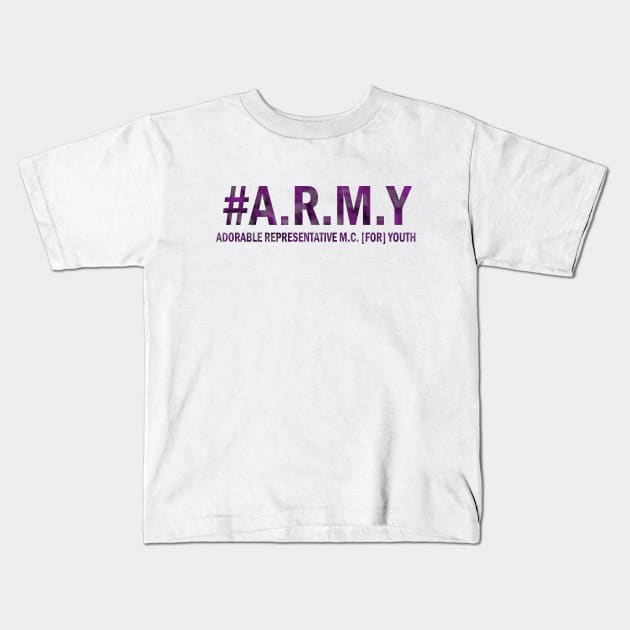 BTS ARMY Kids T-Shirt by eesomebysrishti